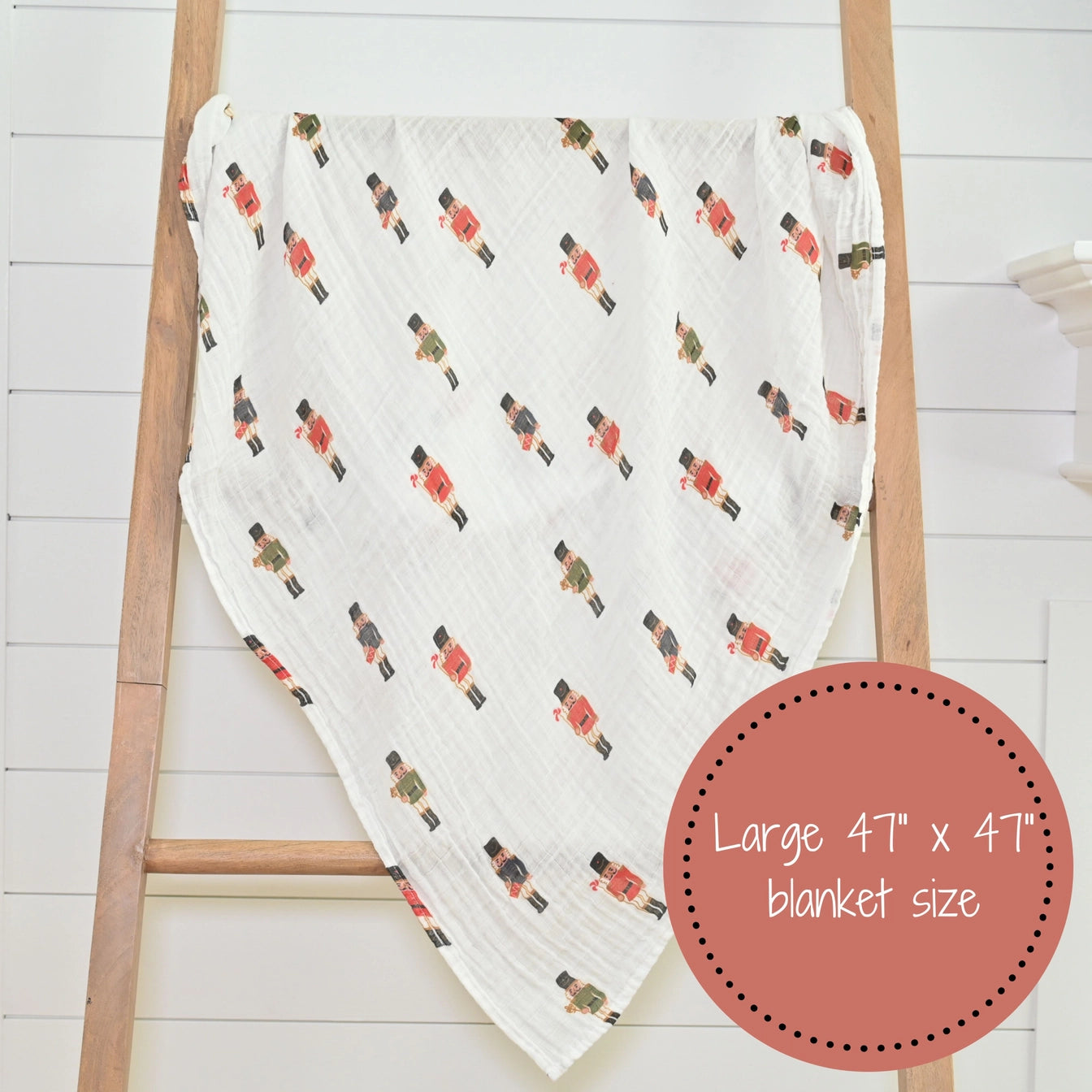 nutcracker christmas baby swaddle blanket