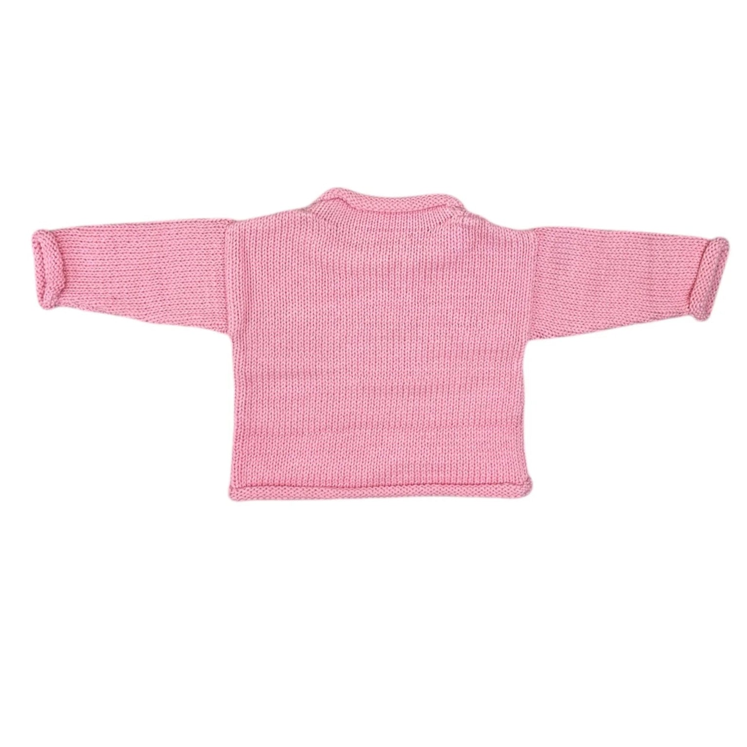 back of sweater, solid pink