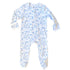 blue boston baby footie