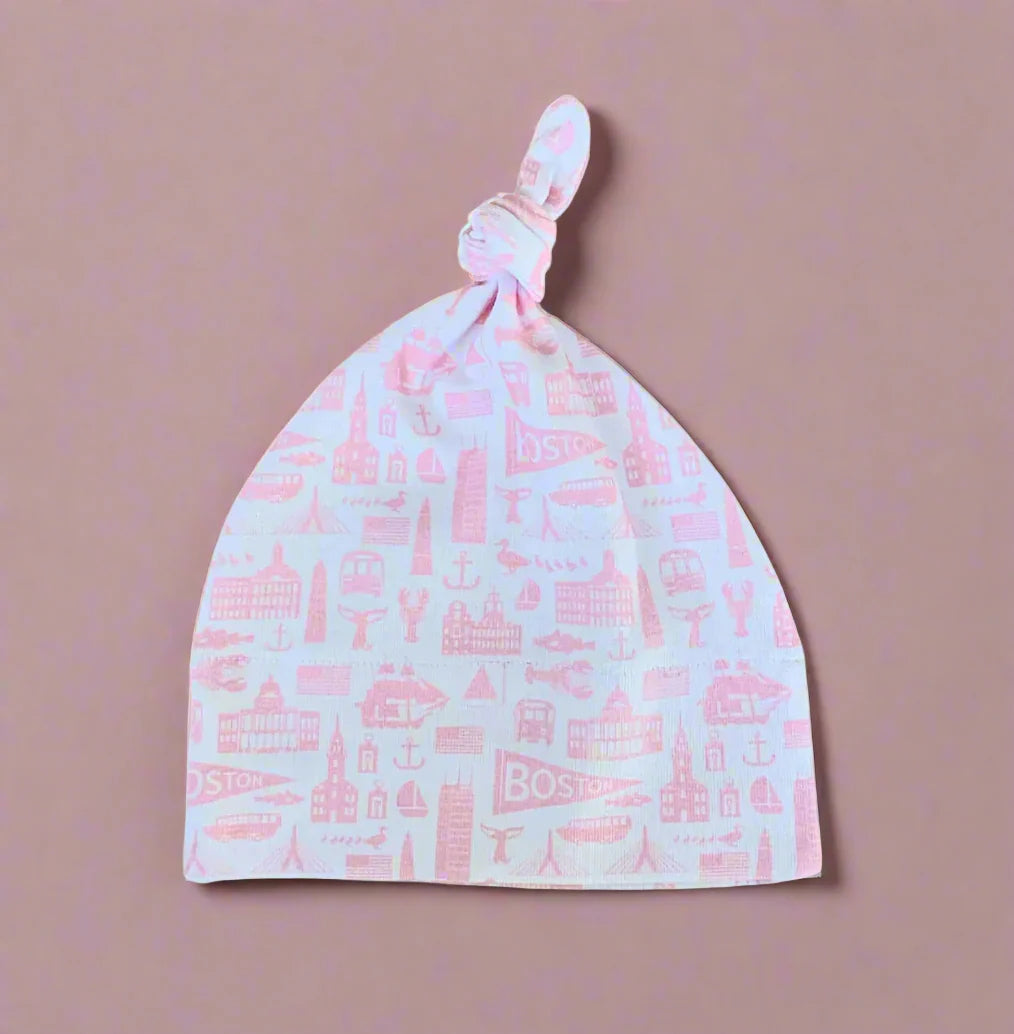 pink boston baby hat