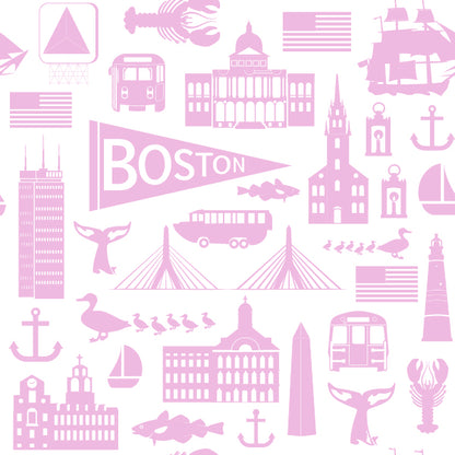 Pink Boston Icons Zip Footie