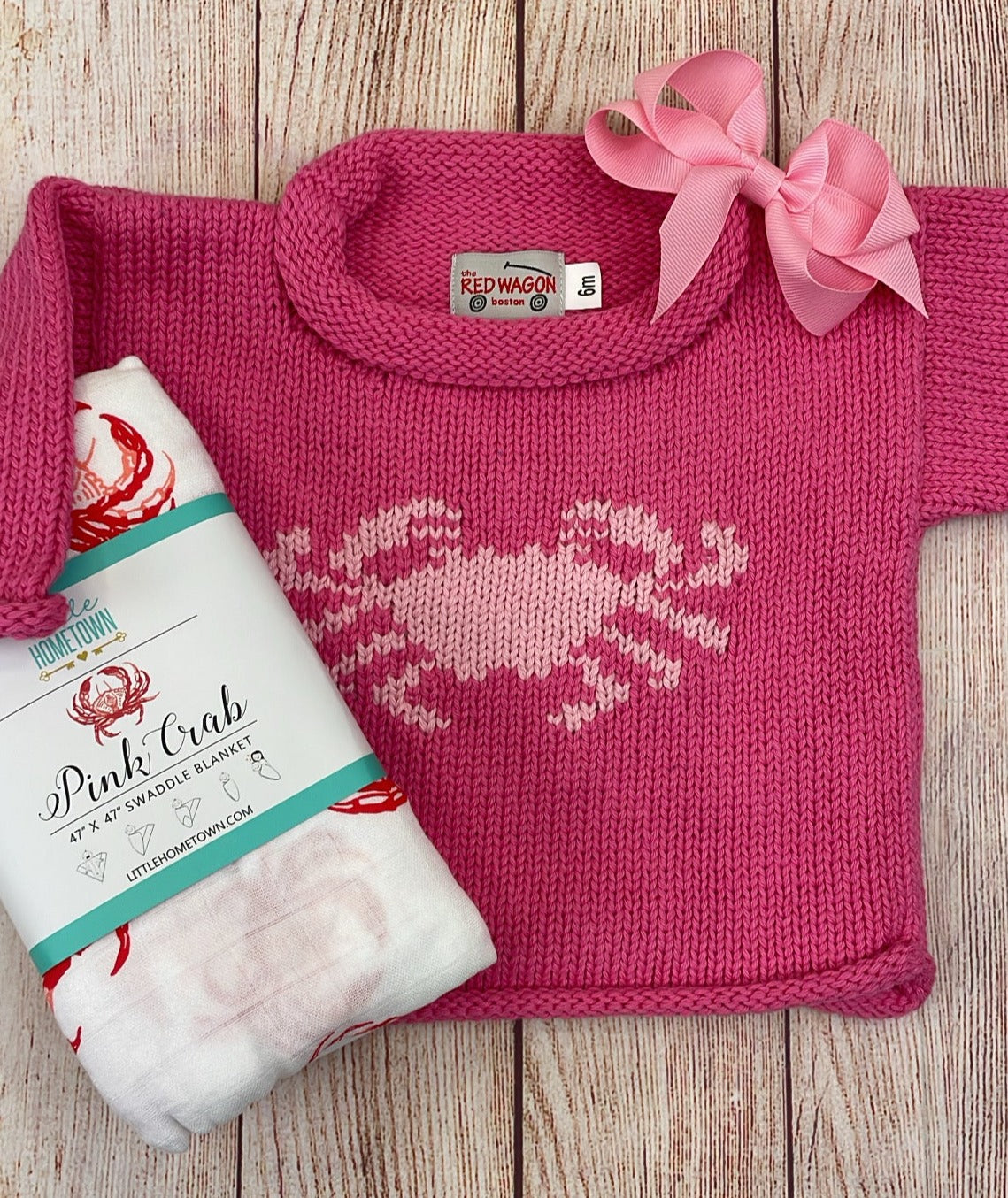 pink crab themed gift