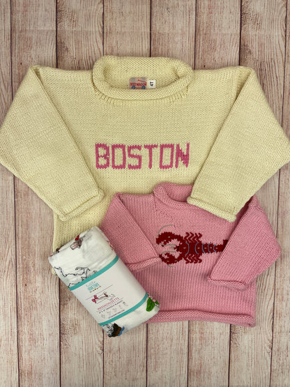 boston sweater and lobster sweater