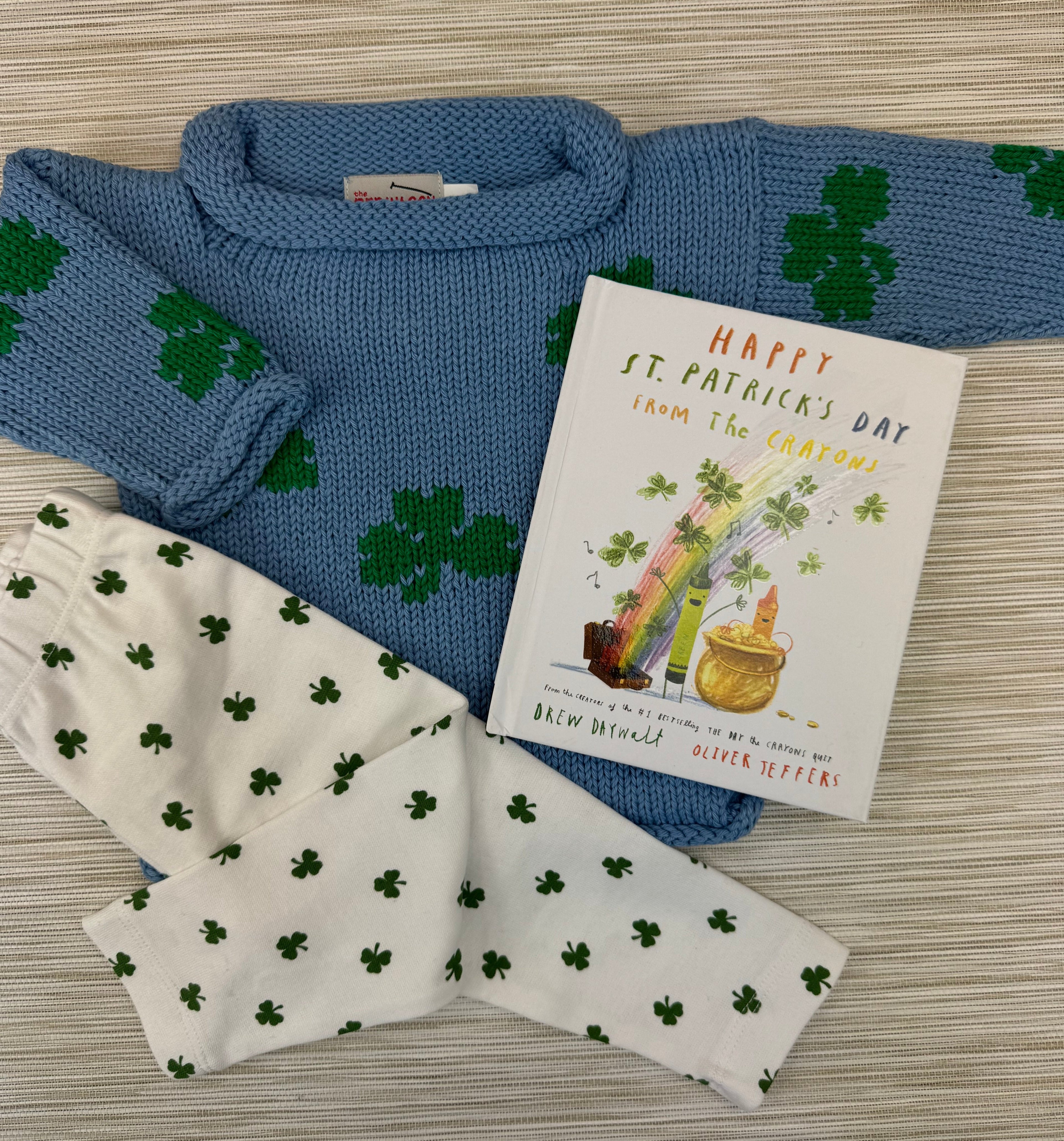 chambray shamrock sweater st patricks outfit