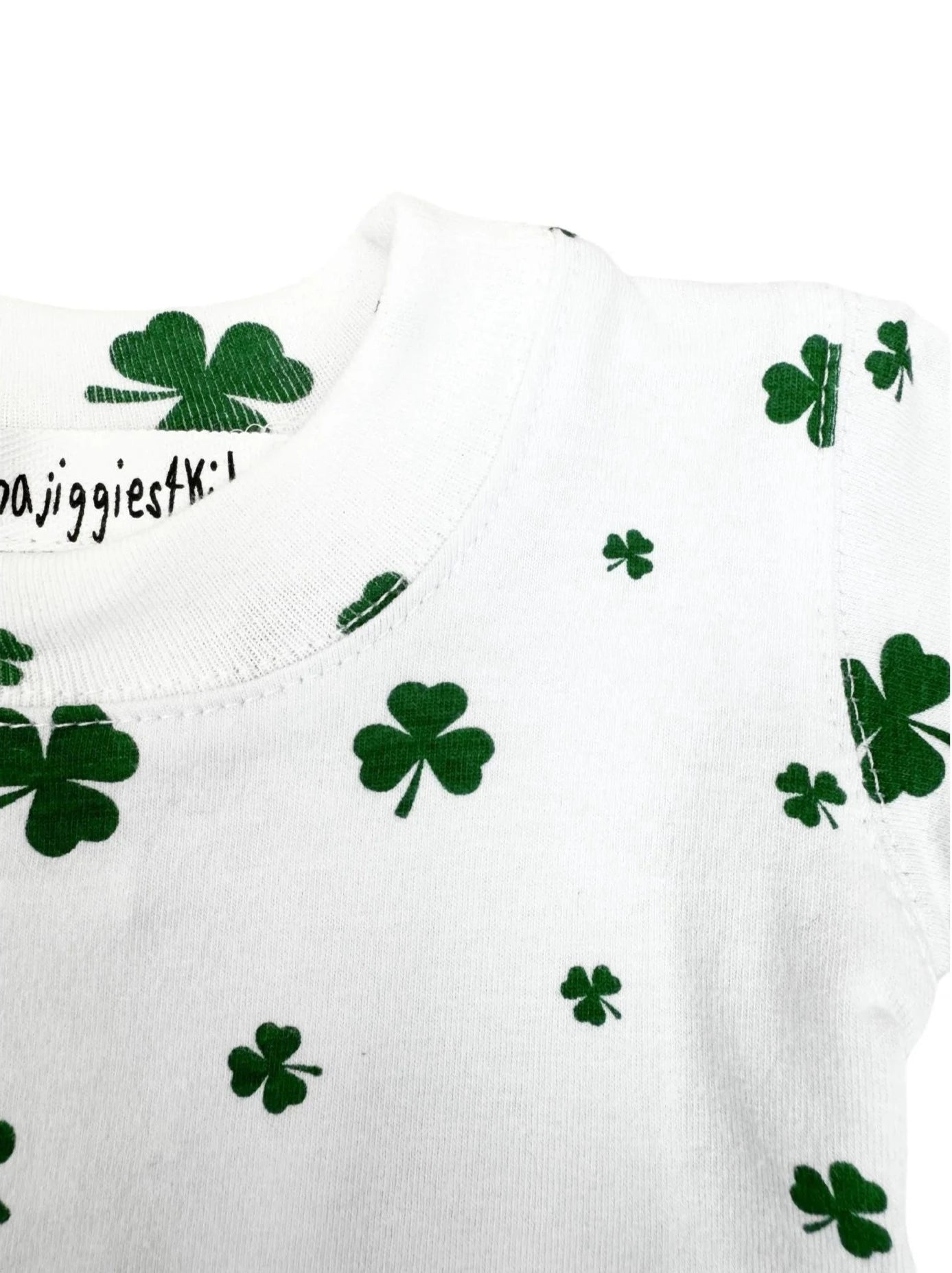 close up of kids crewneck neckline