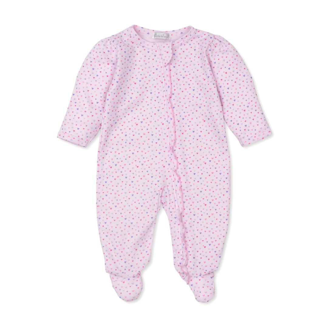 Pink Multi Hearts Ruffle Footie