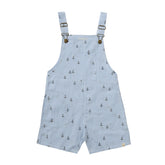 striped overalls with anchors all over