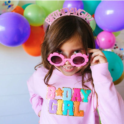 pink Bday girl sweatshirt