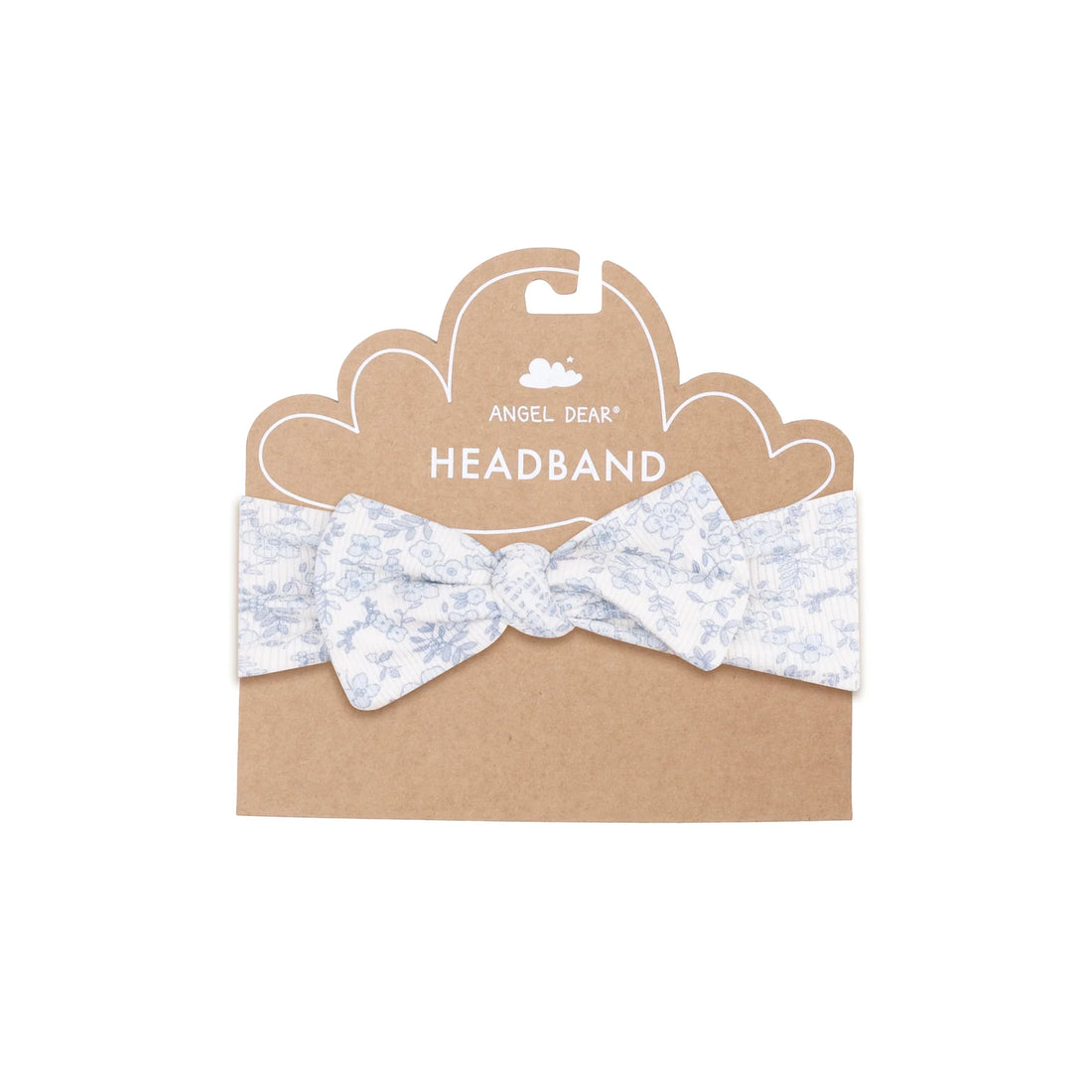 blue calico floral headband
