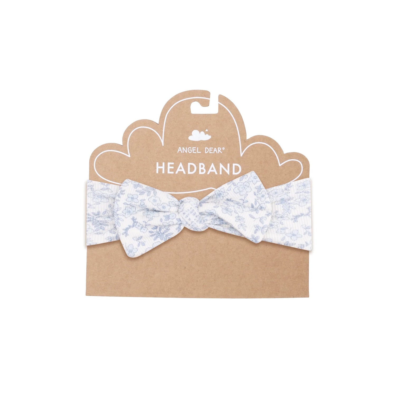 blue calico floral headband