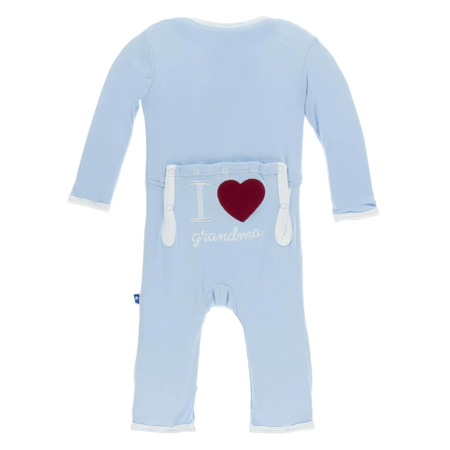 blue I heart grandma coverall