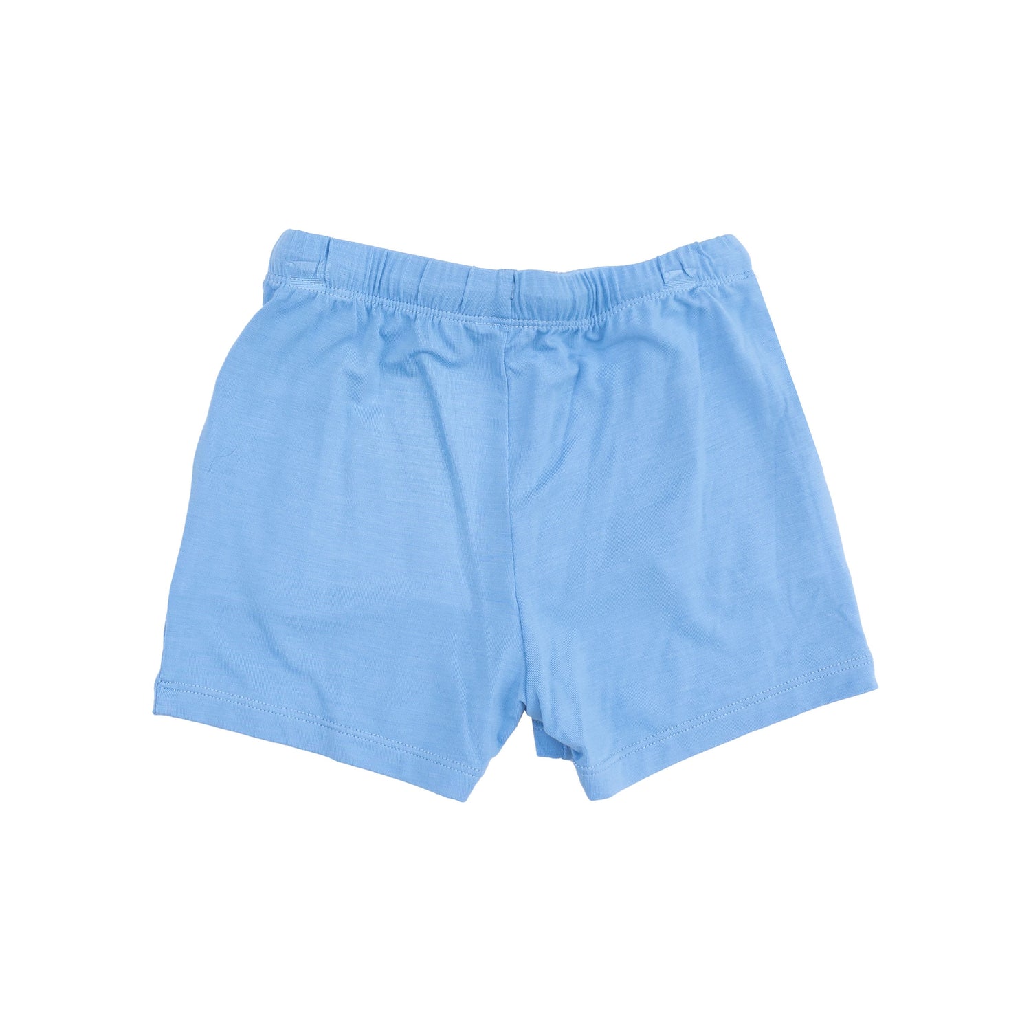 blue solid shorts