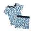 blue oyster kids short pajamas