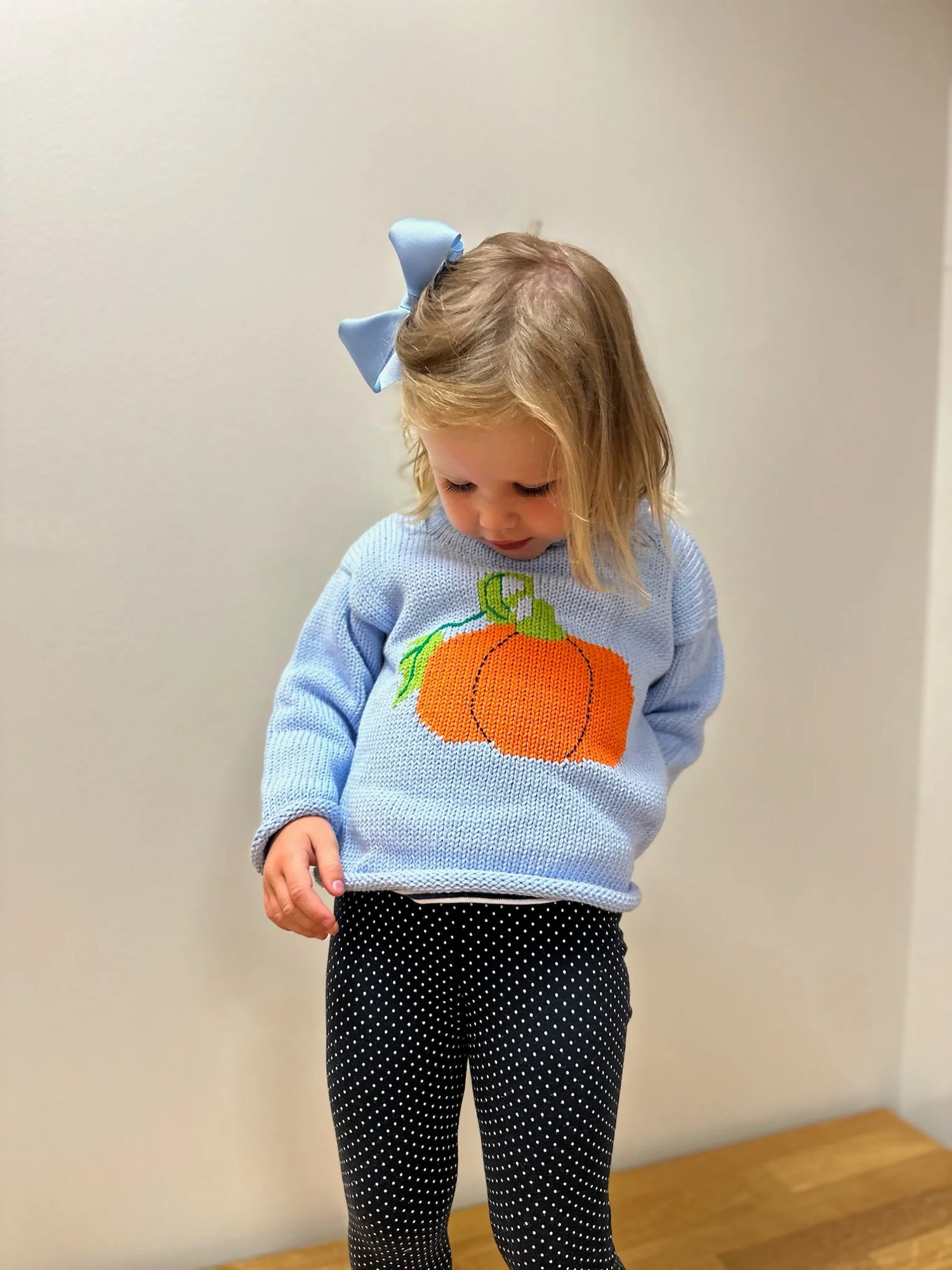 blue pumpkin sweater