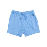 blue solid shorts