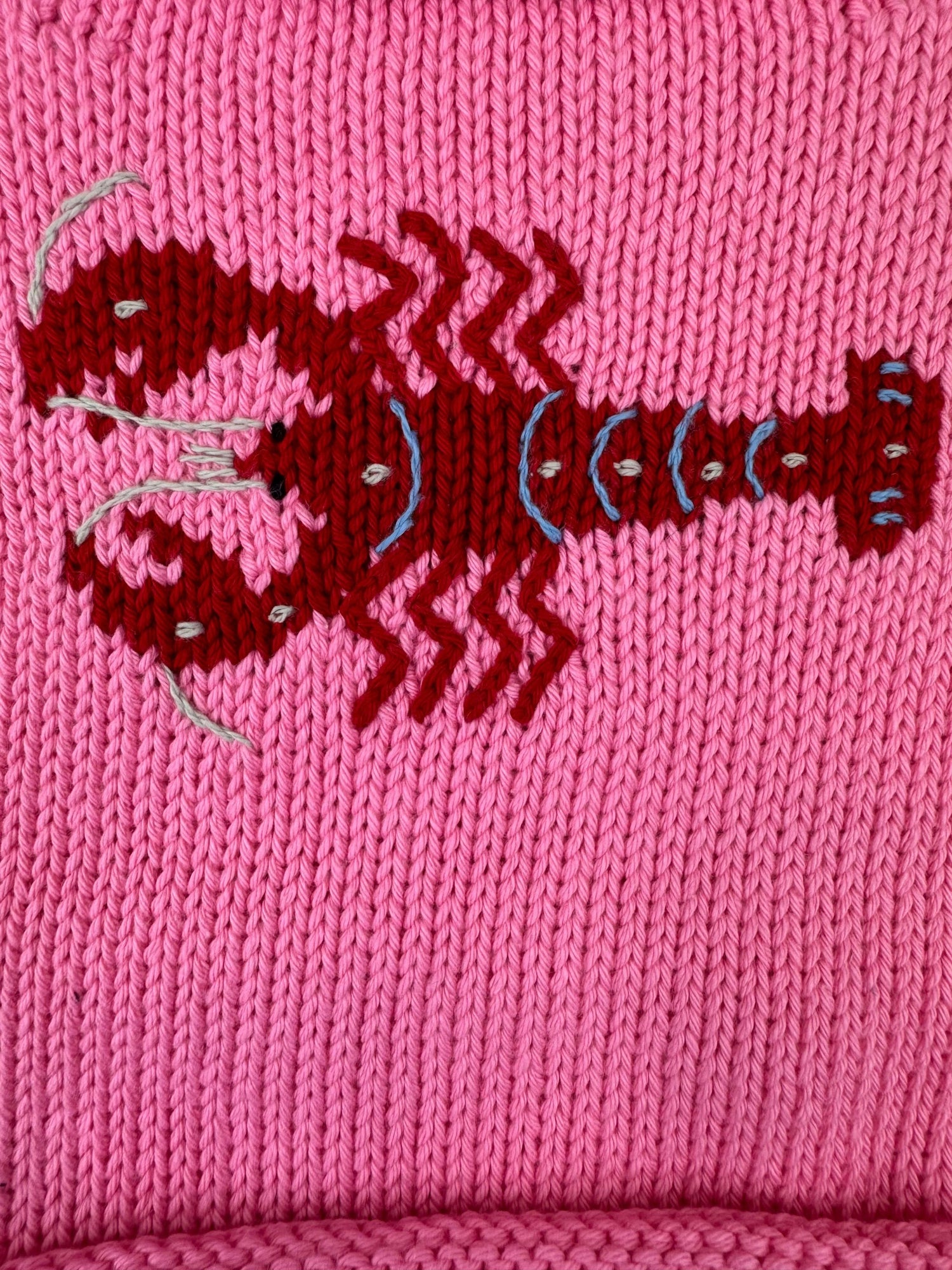 Pull à col roulé en homard rose vif 