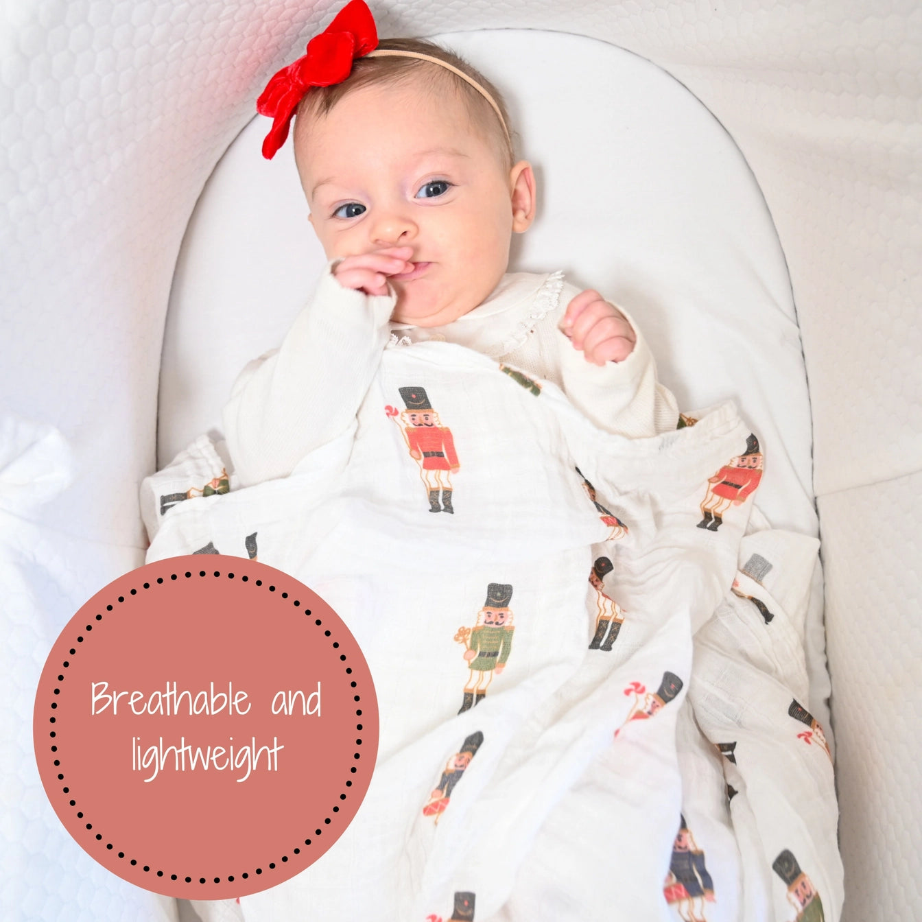 nutcracker christmas baby swaddle blanket
