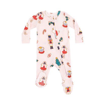 christmas sugar plum fairy baby footie