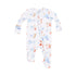 white footie with nautical print and alphabet letters