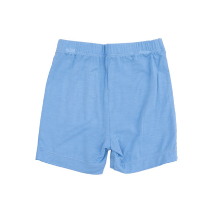 blue shorts