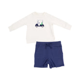 golf cart sweatshirt and shorts