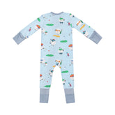 blue golf romper for baby