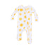 white footie with yellow suns all over