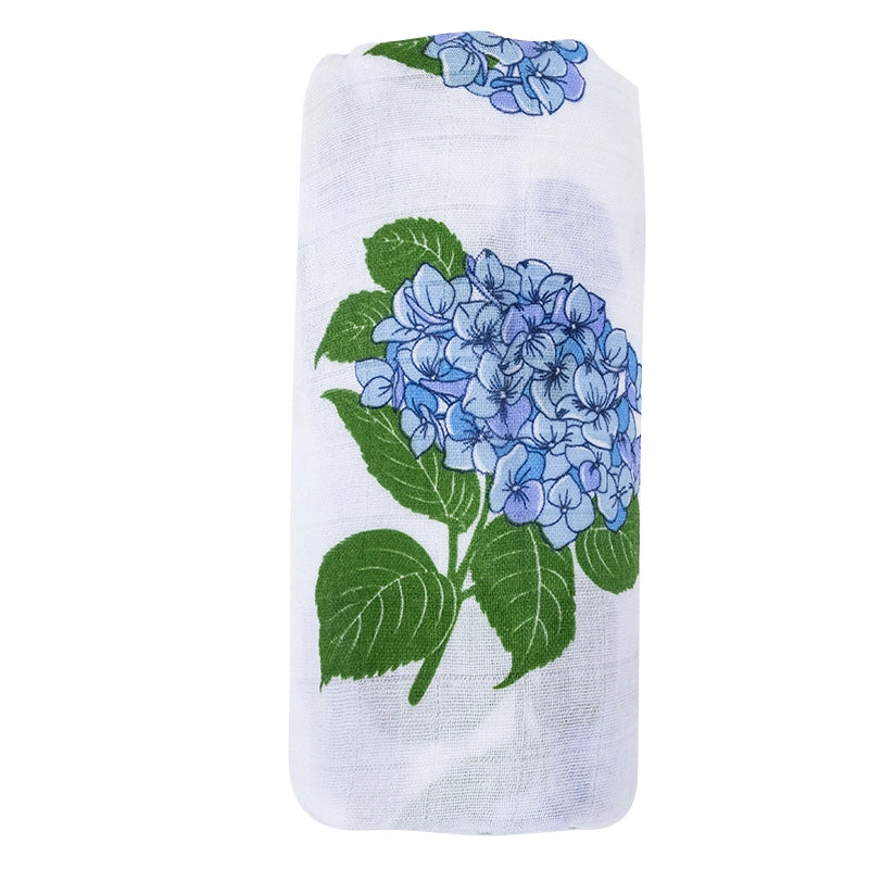 hydrangea swaddle blanket baby