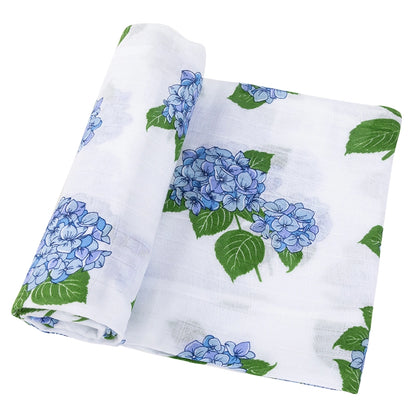 hydrangea swaddle blanket baby