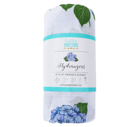 hydrangea swaddle blanket baby