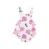 pink baby sunsuit with pink hydrangeas