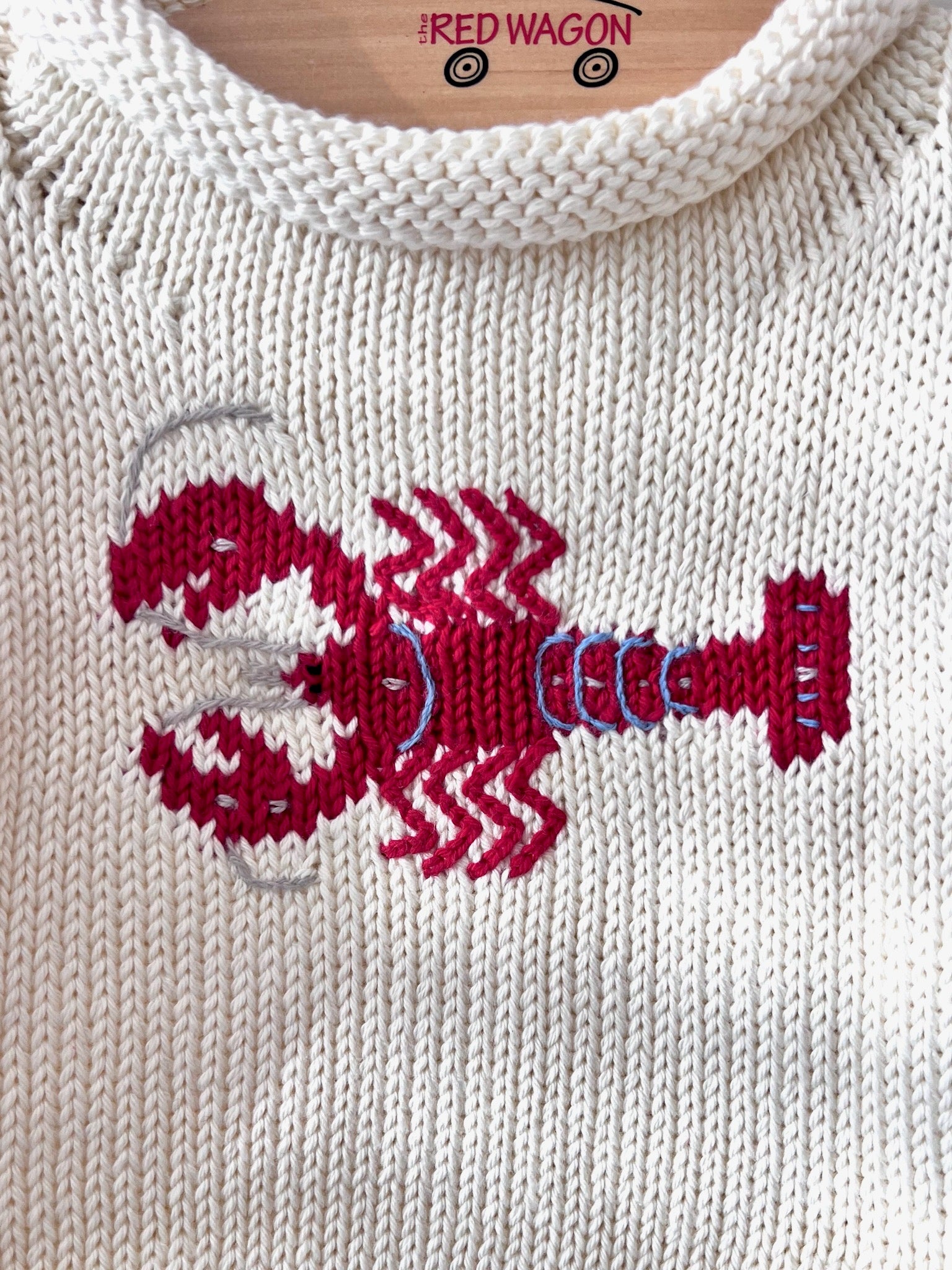 Ivory Lobster Roll Neck Sweater