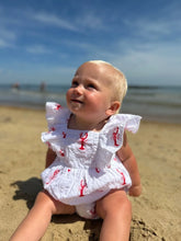baby wearing lobster bubble