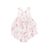 pink mermaids baby sunsuit outfit