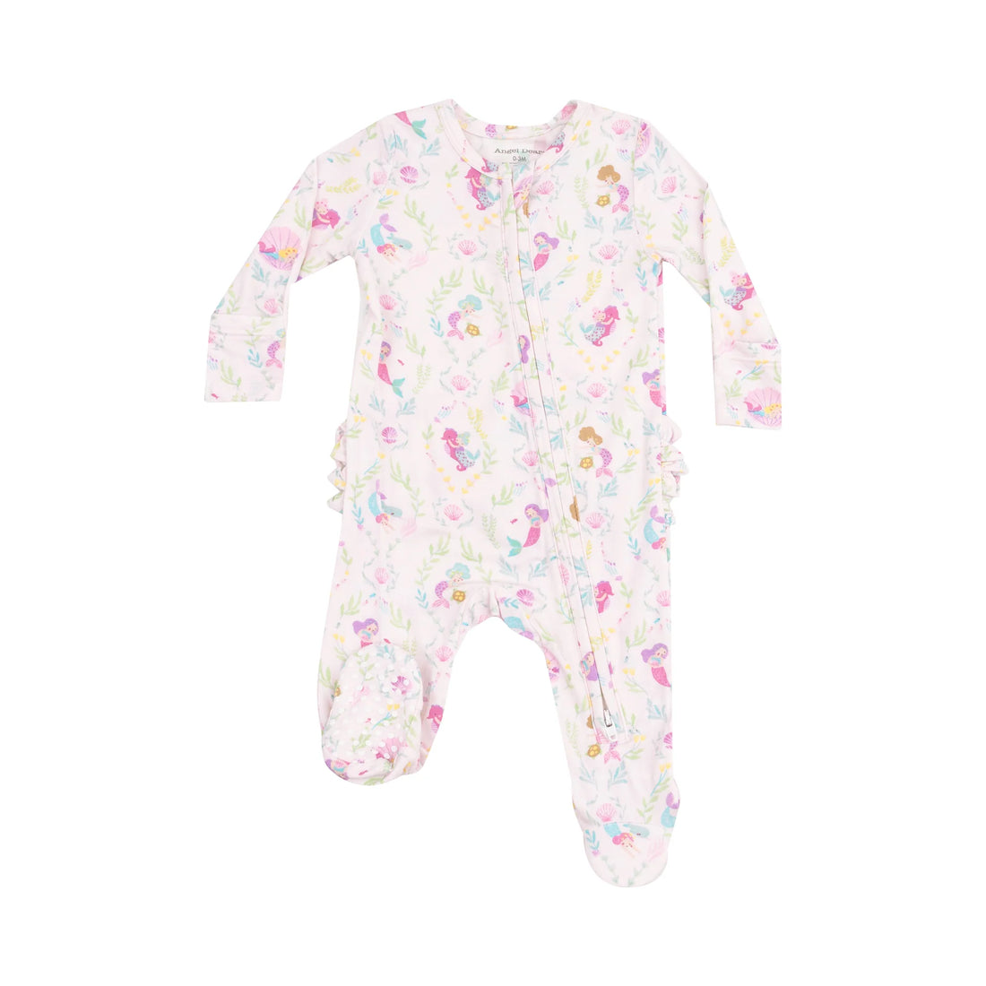 pink footie with mermaids all over