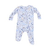 blue nautical footie baby boy