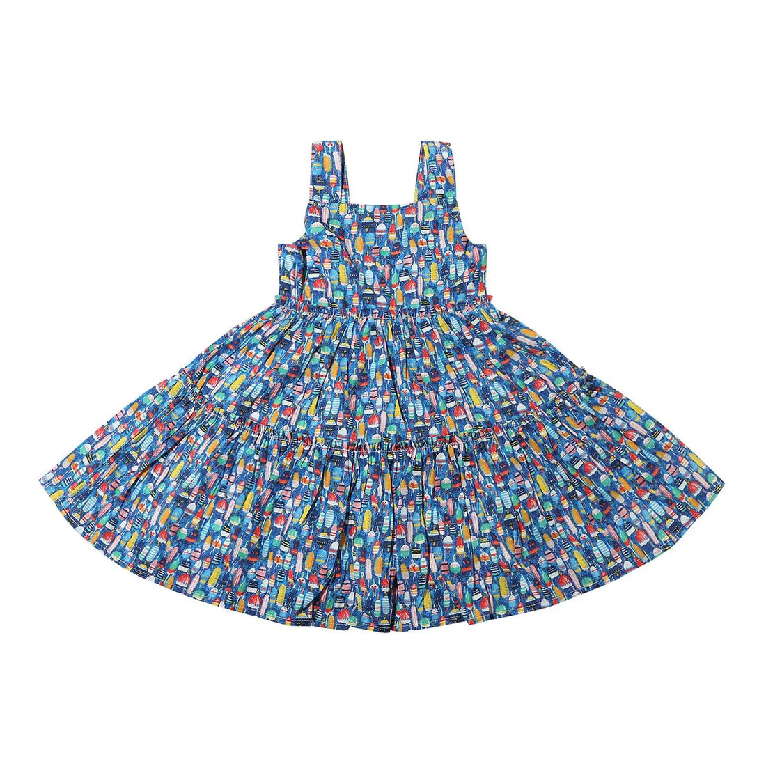 navy dress with buoys all over
