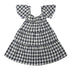 navy check eyelet girls dress