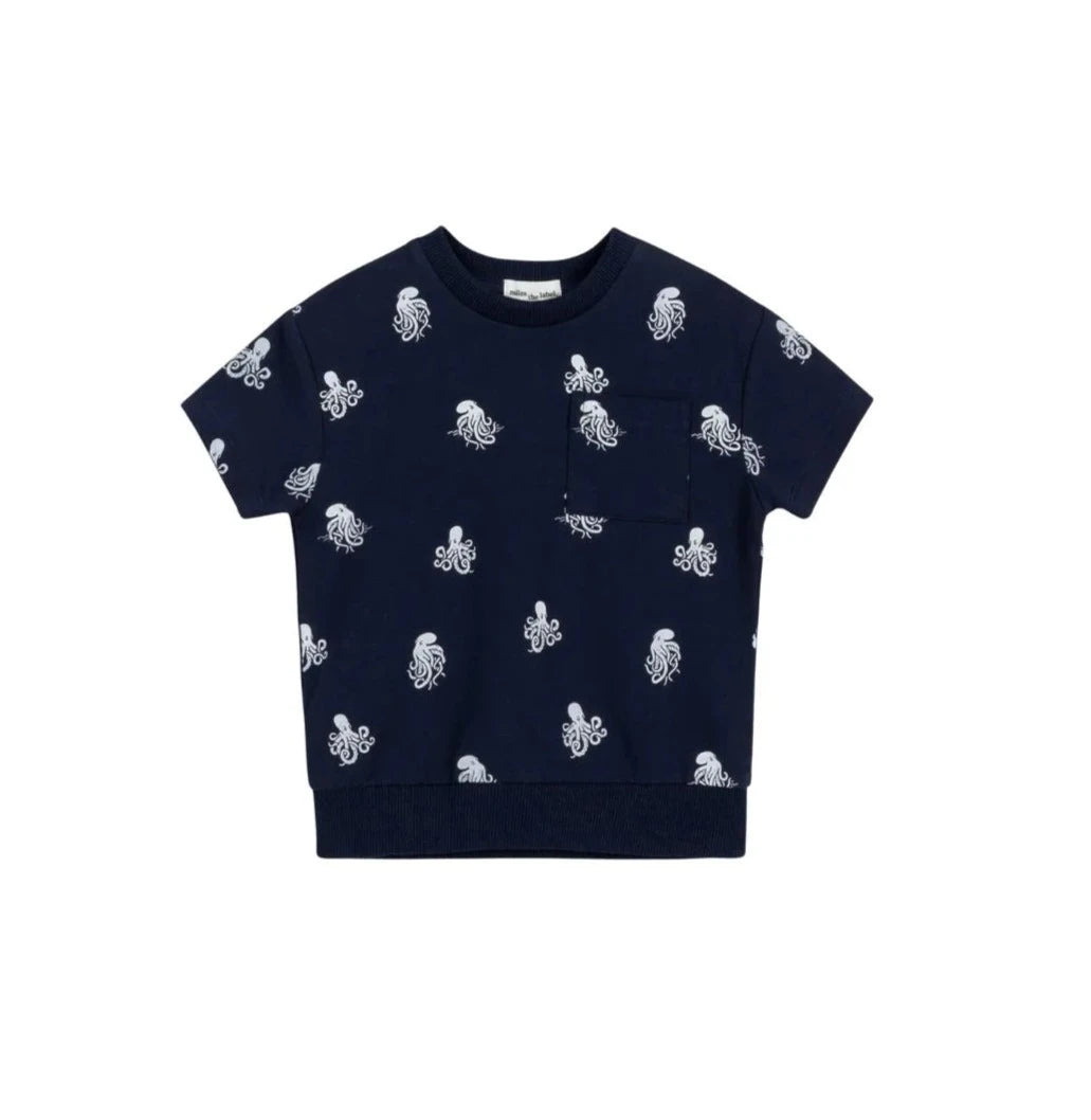 navy octopus shirt