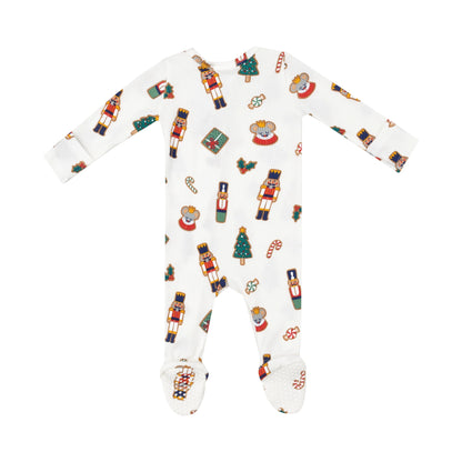 nutcracker baby christmas footie