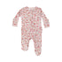 pink floral ruffle footie