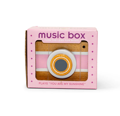 pink camera music box toy