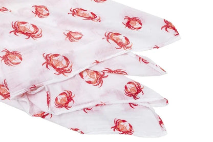 pink crab baby swaddle