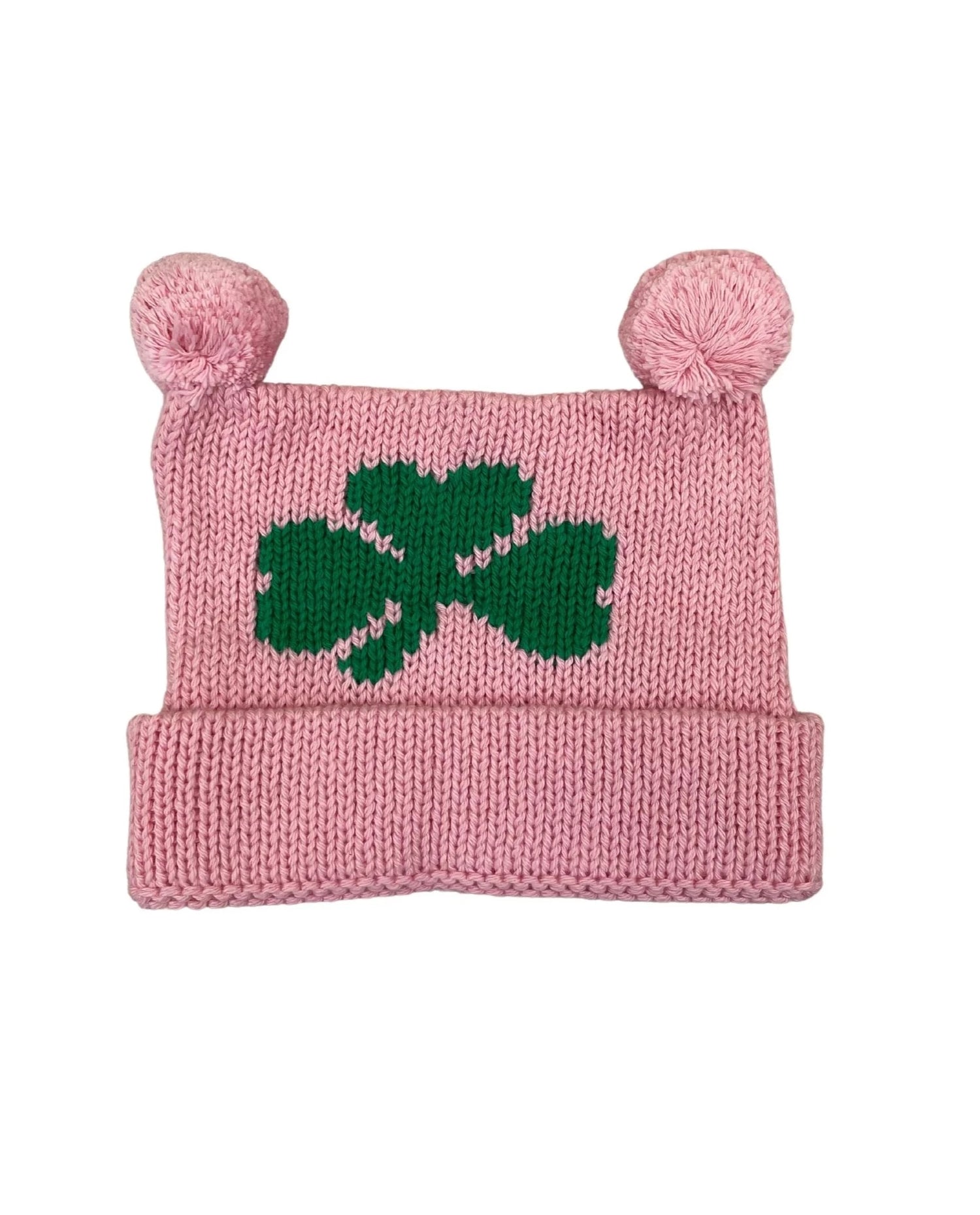 Pink Shamrock Roll Neck Sweater