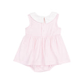 pink stripe collar bubble dress 