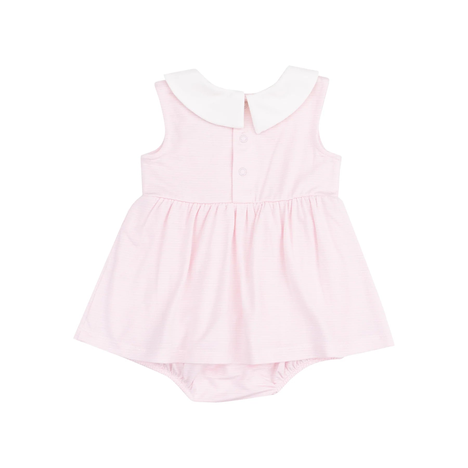 pink stripe collar bubble dress 
