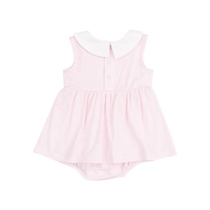 pink stripe collar bubble dress 