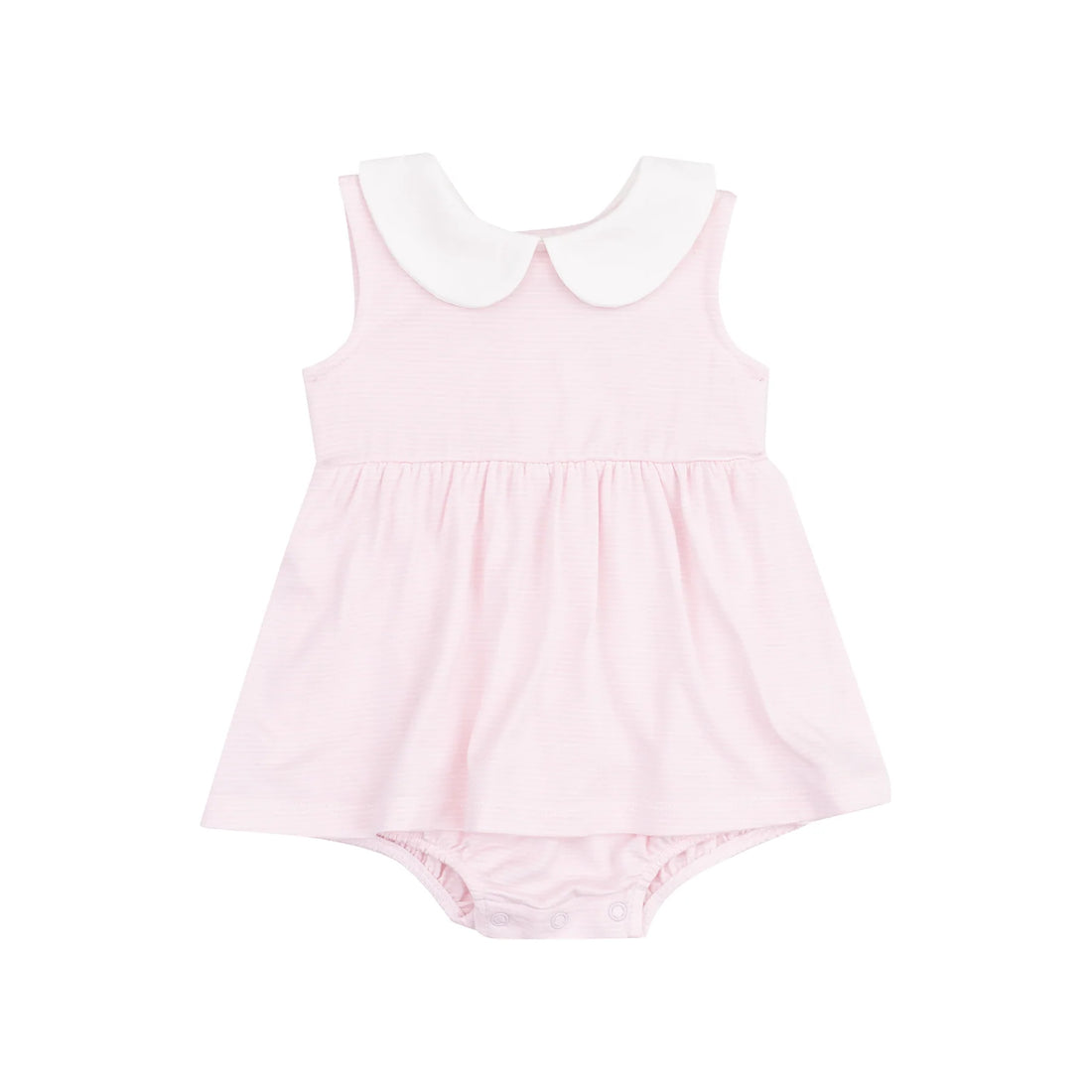 pink stripe collar bubble dress 