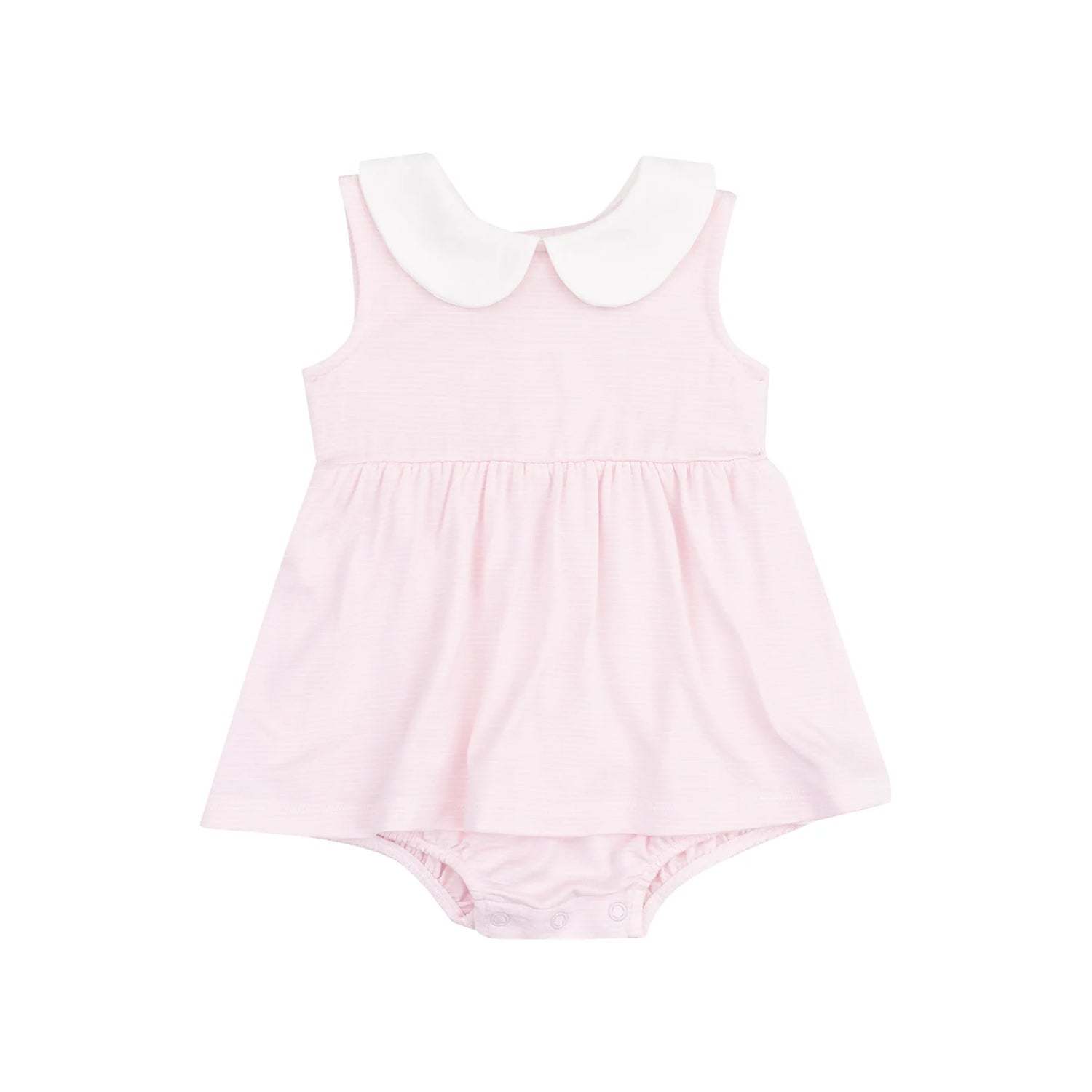 pink stripe collar bubble dress 