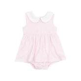 pink stripe collar bubble dress 